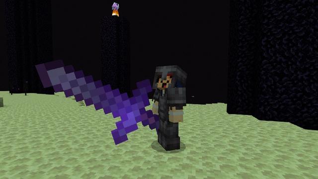 Screenshot of the Minecraft Bedrock Marketplace product Giant Weapons created by Pixell Studio.