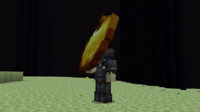 Screenshot of the Minecraft Bedrock Marketplace product Giant Weapons created by Pixell Studio.