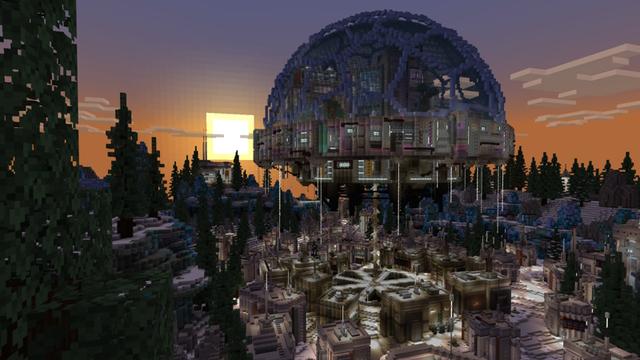 Screenshot of the Minecraft Bedrock Marketplace product Glacial Frontier created by Pixell Studio.