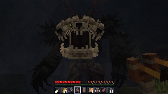 Screenshot of the Minecraft Bedrock Marketplace product Horror Beasts created by Pixell Studio.