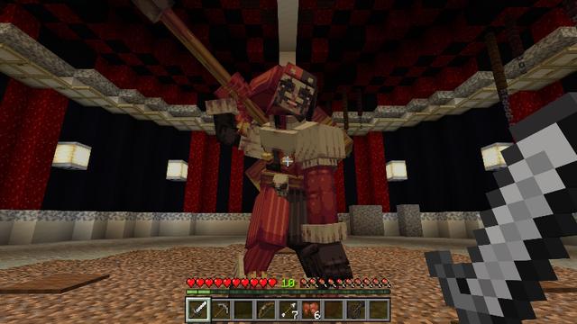 Screenshot of the Minecraft Bedrock Marketplace product Horror Circus Add-on created by Pixell Studio.