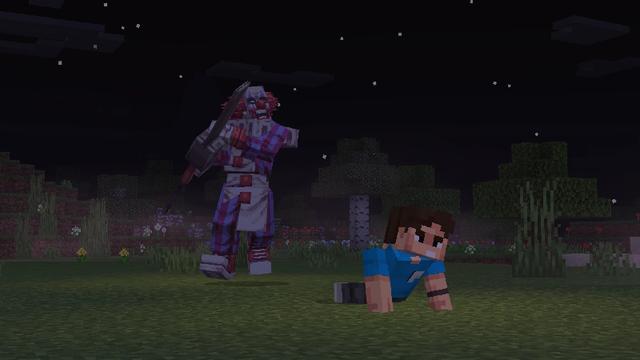 Screenshot of the Minecraft Bedrock Marketplace product Horror Circus Add-on created by Pixell Studio.