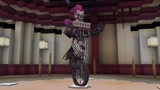 Screenshot of the Minecraft Bedrock Marketplace product Horror Circus Add-on created by Pixell Studio.
