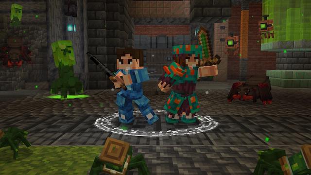 Screenshot of the Minecraft Bedrock Marketplace product Infinity Dungeons Add-On created by Pixell Studio.
