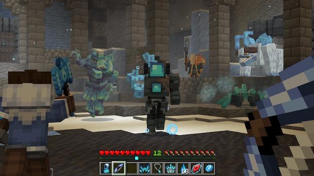 Screenshot of the Minecraft Bedrock Marketplace product Infinity Dungeons Add-On created by Pixell Studio.