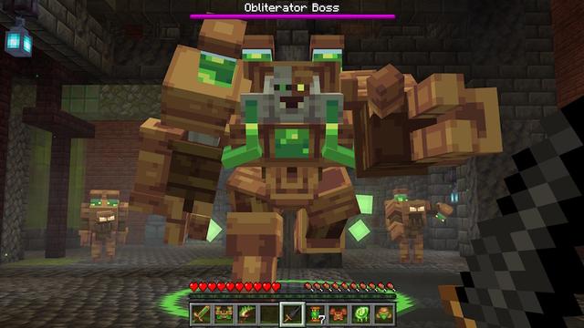 Screenshot of the Minecraft Bedrock Marketplace product Infinity Dungeons Add-On created by Pixell Studio.