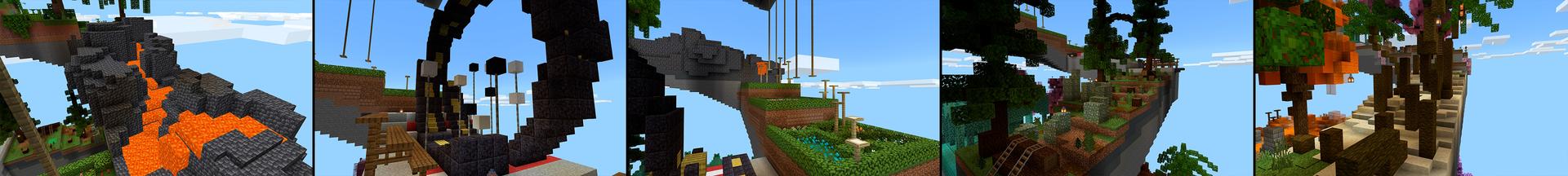Panorama of the Minecraft Bedrock Marketplace product Insane Parkour created by Pixell Studio.