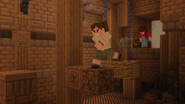 Screenshot of the Minecraft Bedrock Marketplace product Journey Add-On created by Pixell Studio.