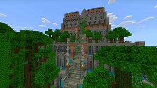 Screenshot of the Minecraft Bedrock Marketplace product Base du temple de la jungle created by Pixell Studio.