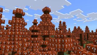 Screenshot of the Minecraft Bedrock Marketplace product Lucky Block Castle created by Pixell Studio.