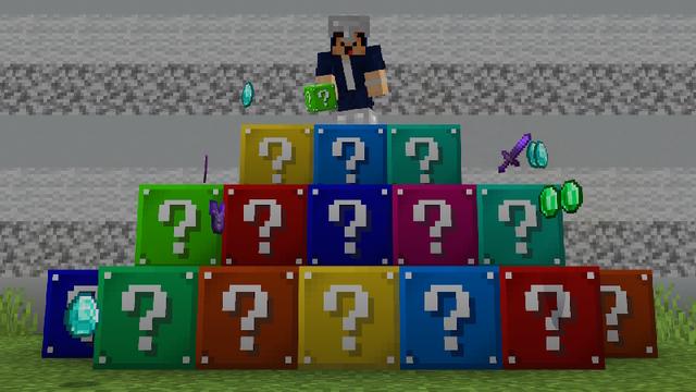 Screenshot of the Minecraft Bedrock Marketplace product Lucky Block Castle created by Pixell Studio.
