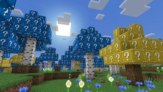 Screenshot of the Minecraft Bedrock Marketplace product Lucky Block Castle created by Pixell Studio.