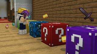 Screenshot of the Minecraft Bedrock Marketplace product Lucky Block Castle created by Pixell Studio.