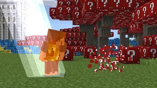 Screenshot of the Minecraft Bedrock Marketplace product Lucky Block Castle created by Pixell Studio.