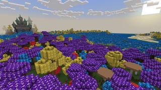 Screenshot of the Minecraft Bedrock Marketplace product Lucky Block World created by Pixell Studio.