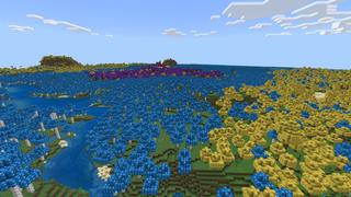 Screenshot of the Minecraft Bedrock Marketplace product Lucky Block World created by Pixell Studio.