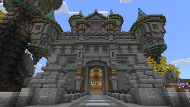 Screenshot of the Minecraft Bedrock Marketplace product Lucky Block World created by Pixell Studio.