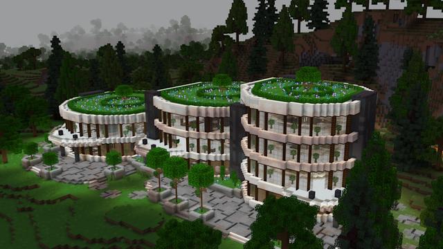 Screenshot of the Minecraft Bedrock Marketplace product Mega Millionaire Mansion created by Pixell Studio.