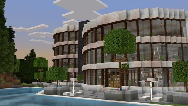 Screenshot of the Minecraft Bedrock Marketplace product Mega Millionaire Mansion created by Pixell Studio.