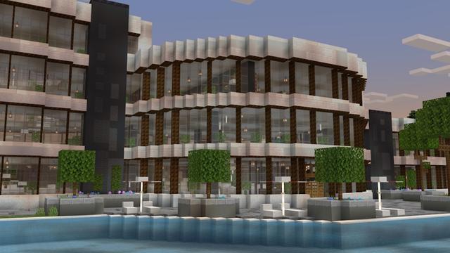 Screenshot of the Minecraft Bedrock Marketplace product Mega Millionaire Mansion created by Pixell Studio.