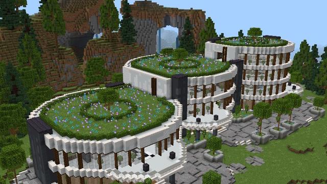 Screenshot of the Minecraft Bedrock Marketplace product Mega Millionaire Mansion created by Pixell Studio.