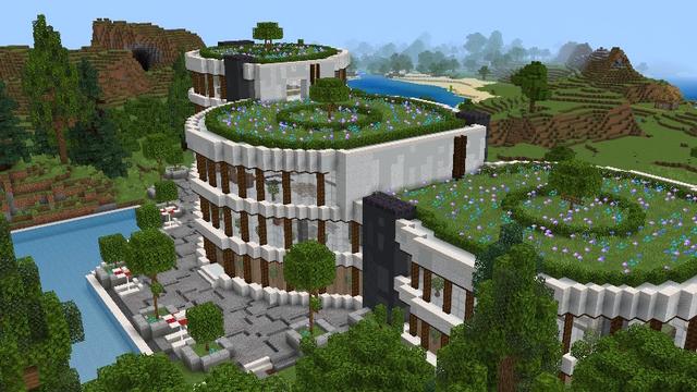 Screenshot of the Minecraft Bedrock Marketplace product Mega Millionaire Mansion created by Pixell Studio.