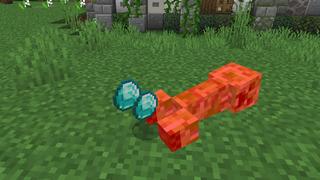 Screenshot of the Minecraft Bedrock Marketplace product Mobs Drop OP Loot created by Pixell Studio.