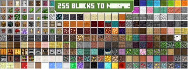 Panorama of the Minecraft Bedrock Marketplace product Morph Into Blocks created by Pixell Studio.