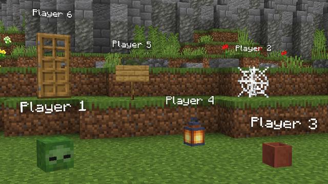 Screenshot of the Minecraft Bedrock Marketplace product Morph Into Blocks created by Pixell Studio.