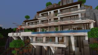 Screenshot of the Minecraft Bedrock Marketplace product Mountain Tycoon Mansion created by Pixell Studio.