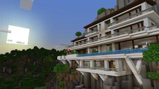 Screenshot of the Minecraft Bedrock Marketplace product Mountain Tycoon Mansion created by Pixell Studio.