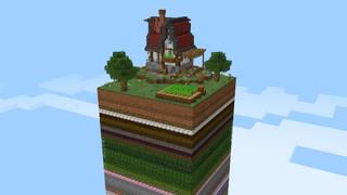 Screenshot of the Minecraft Bedrock Marketplace product OP Layers Survival created by Pixell Studio.