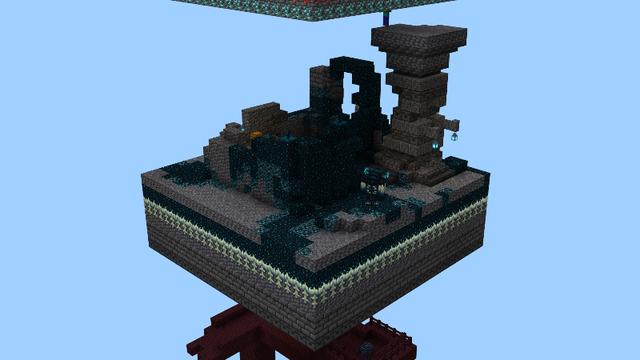 Screenshot of the Minecraft Bedrock Marketplace product OP Layers Survival created by Pixell Studio.