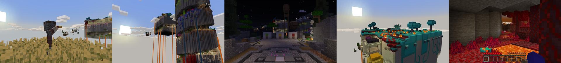 Panorama of the Minecraft Bedrock Marketplace product Parkour: Noob vs Pro vs Hacker created by Pixell Studio.