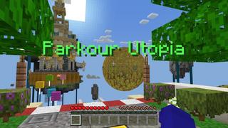 Screenshot of the Minecraft Bedrock Marketplace product Parkour Utopia created by Pixell Studio.