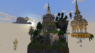 Screenshot of the Minecraft Bedrock Marketplace product Parkour Utopia created by Pixell Studio.