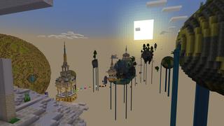 Screenshot of the Minecraft Bedrock Marketplace product Parkour Utopia created by Pixell Studio.