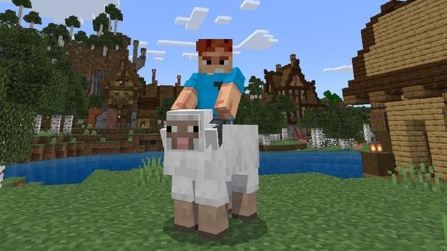 Screenshot of the Minecraft Bedrock Marketplace product Ride Any Mob created by Pixell Studio.