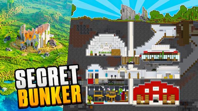 Thumbnail of the Minecraft Bedrock Marketplace product Secret Bunker created by Pixell Studio.