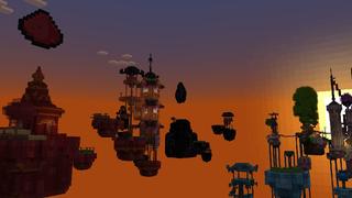 Screenshot of the Minecraft Bedrock Marketplace product Skyblock Ores created by Pixell Studio.