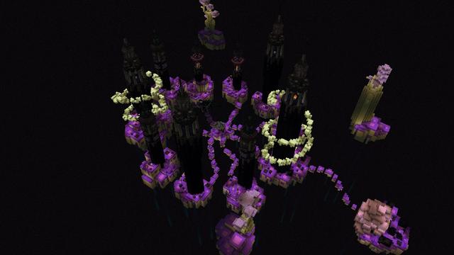 Screenshot of the Minecraft Bedrock Marketplace product Skyblock Ores created by Pixell Studio.