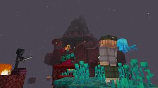 Screenshot of the Minecraft Bedrock Marketplace product Skyblock Ores created by Pixell Studio.