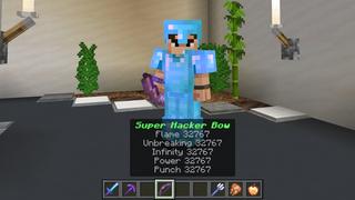 Screenshot of the Minecraft Bedrock Marketplace product Super Hacker Weapons created by Pixell Studio.