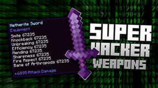 Thumbnail of the Minecraft Bedrock Marketplace product Super Hacker Weapons created by Pixell Studio.