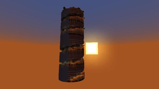 Screenshot of the Minecraft Bedrock Marketplace product Super Spiral Parkour 2 created by Pixell Studio.