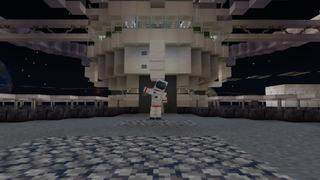 Screenshot of the Minecraft Bedrock Marketplace product Survive in Space created by Pixell Studio.