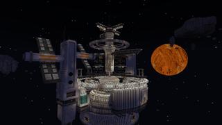 Screenshot of the Minecraft Bedrock Marketplace product Survive in Space created by Pixell Studio.