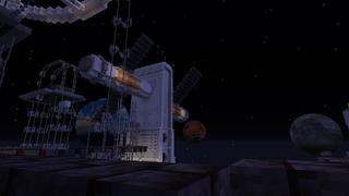 Screenshot of the Minecraft Bedrock Marketplace product Survive in Space created by Pixell Studio.