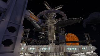 Screenshot of the Minecraft Bedrock Marketplace product Survive in Space created by Pixell Studio.