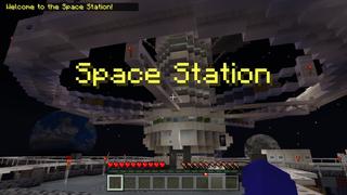 Screenshot of the Minecraft Bedrock Marketplace product Survive in Space created by Pixell Studio.